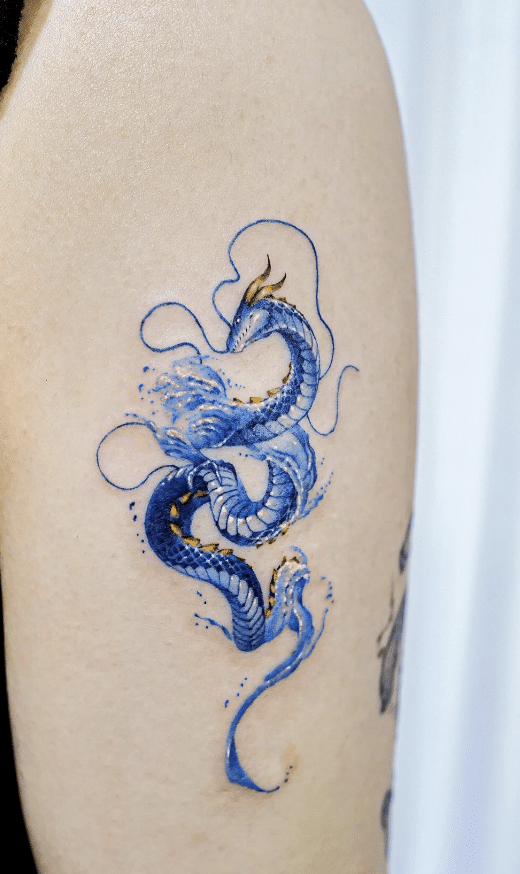 Wave Dragon Tattoo