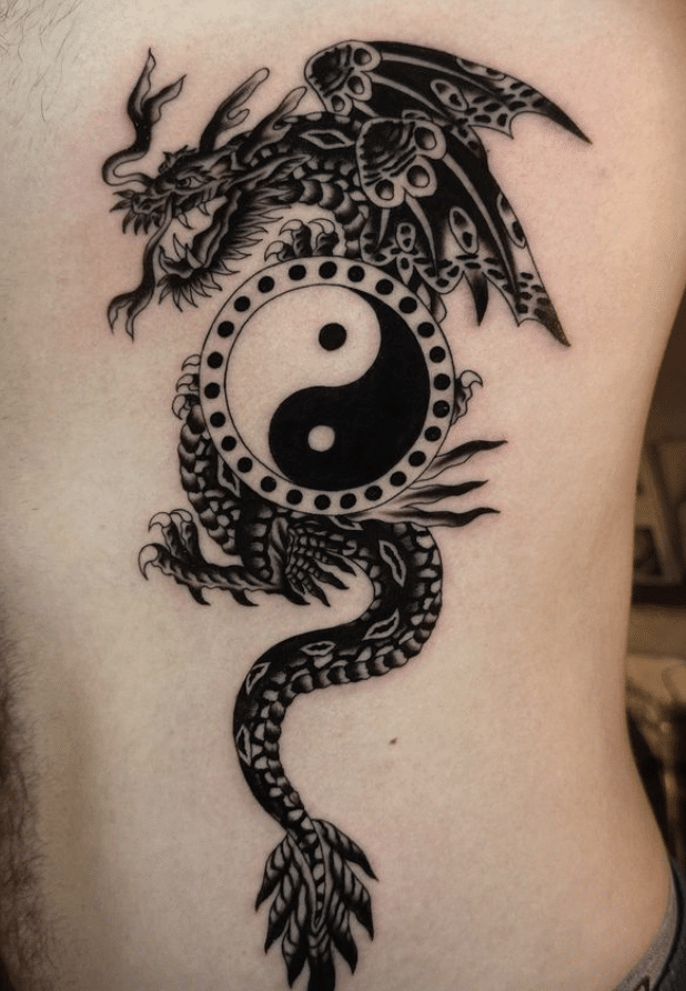 Yin Yang Dragon Tattoo