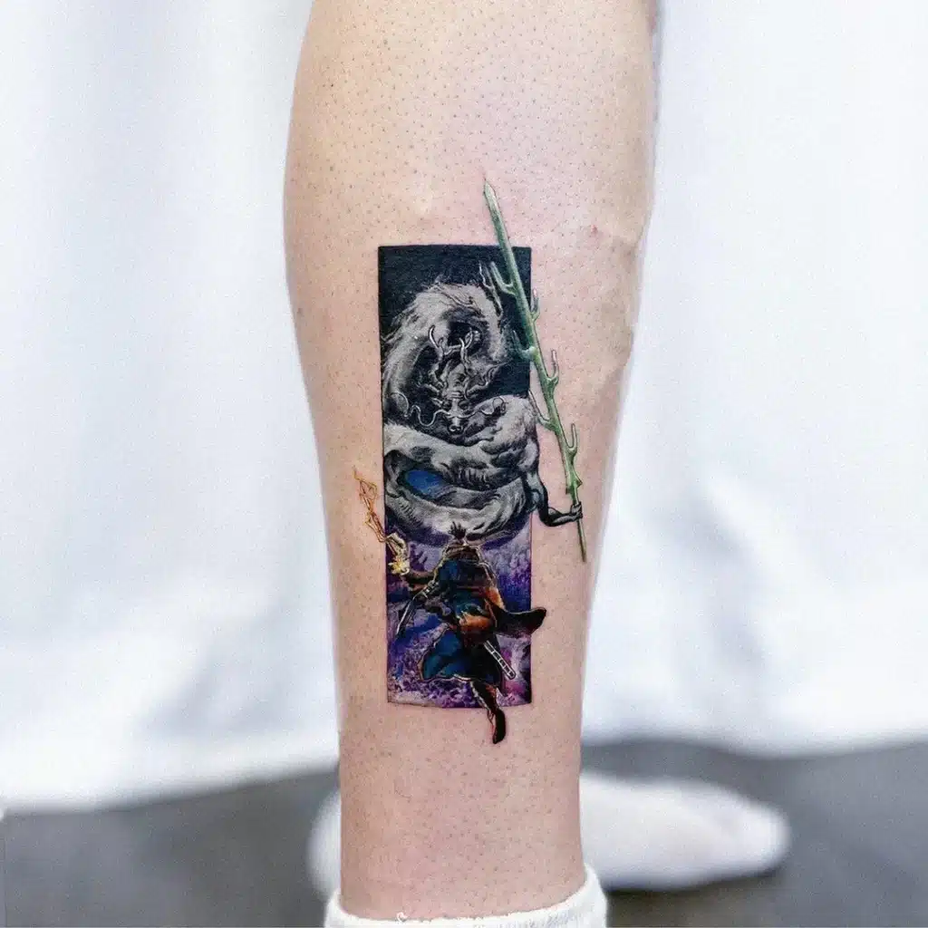 Divine Dragon Sekiro Dragon Sword Tattoo