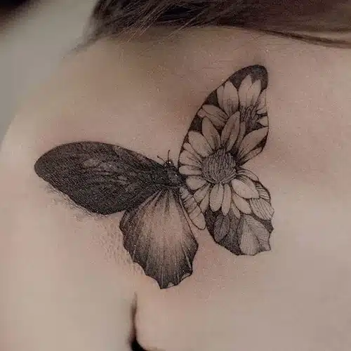 Shoulder Sunflower Tattoo