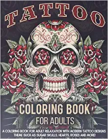 Tattoo Coloring Book For Adults