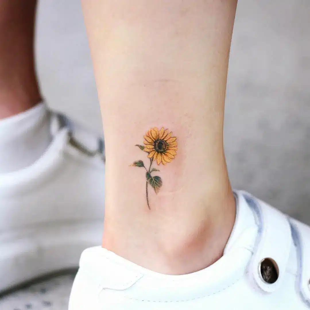 Tiny Sunflower Tattoo